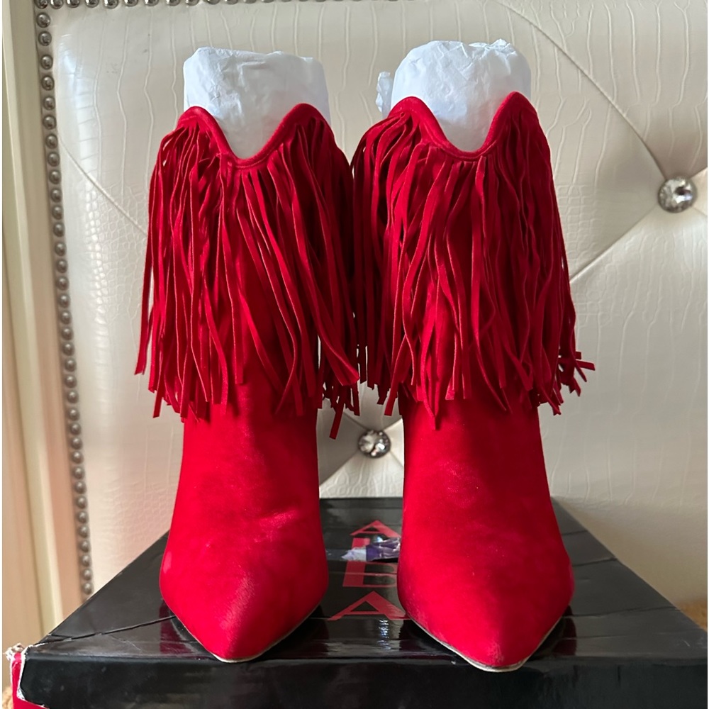 🔥Alba Red Suede Booty🔥 Size 10